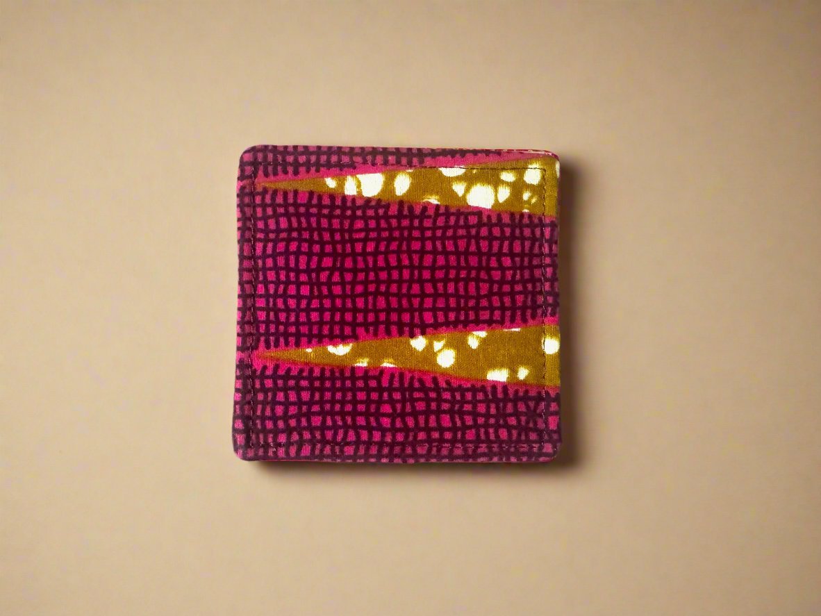 Ethnic, Fabric, Patterned, Handmade Pink, Brown, Black, and Cream Bookmark - Gezia Accents