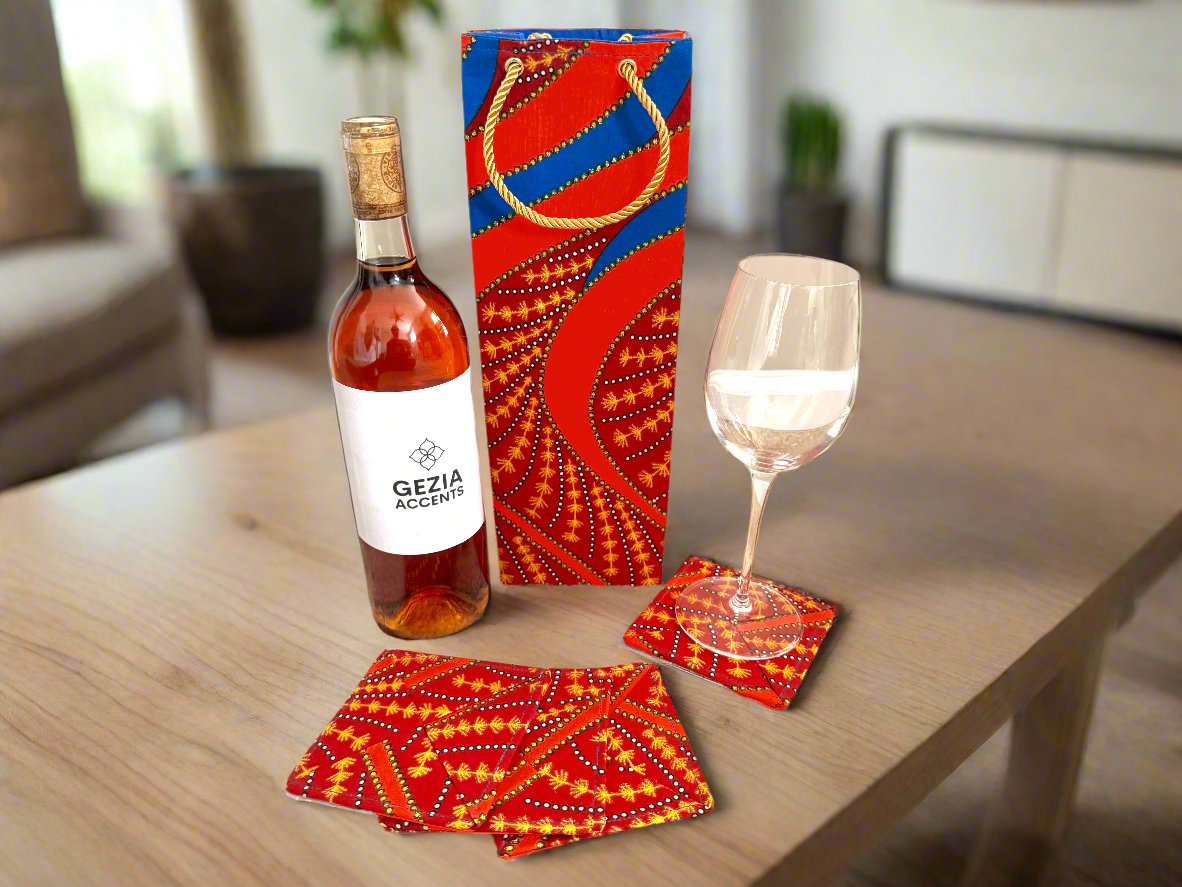 Wine Gift Bag and Coaster Sets