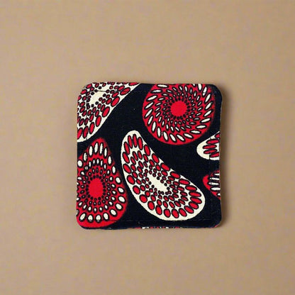 Ethnic, Fabric, Patterned, Handmade Black, Red, and Cream Bookmark - Gezia Accents