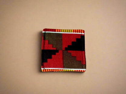 Ethnic, Fabric, Patterned, Handmade Orange, Red, Green, Yellow, Black and White Bookmark - Gezia Accents