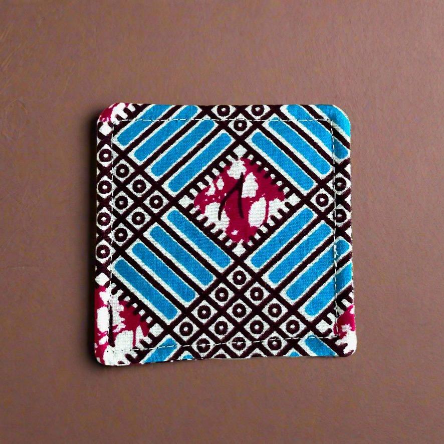 Ethnic, Fabric, Patterned, Handmade Turquoise, Magenta, and White Bookmark - Gezia Accents