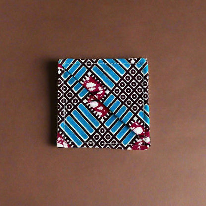 Ethnic, Fabric, Patterned, Handmade Turquoise, Magenta, and White Bookmark - Gezia Accents