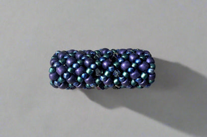 Loc Jewelry - Small Purple Bead w/Swarovski Crystals - Gezia Accents